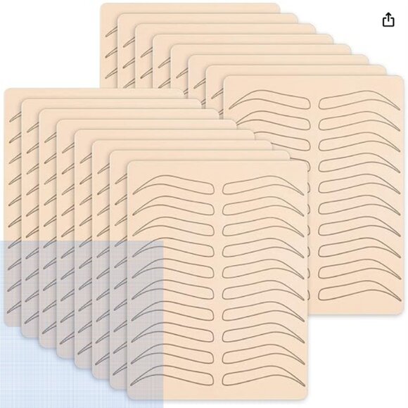 Maitys | 16 Piece Microblading Eyebrow Practice Tattoo Double Sided NWT - Picture 1 of 4